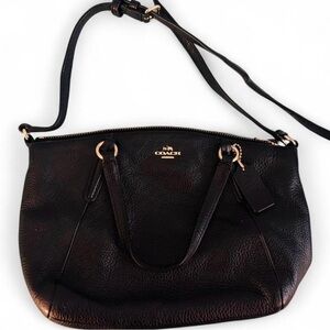Coach Black Leather Shoulder Bag